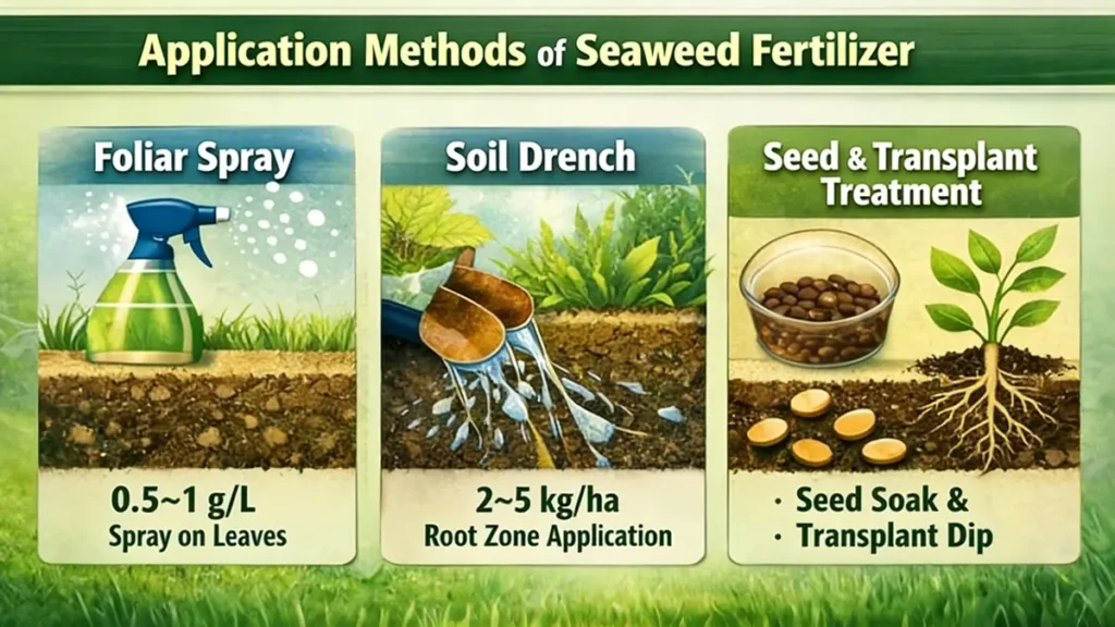 Application Methods of Seaweed Fertilizer