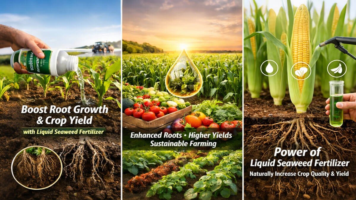 How Liquid Seaweed Fertilizer Improves Root Growth and Crop Yield