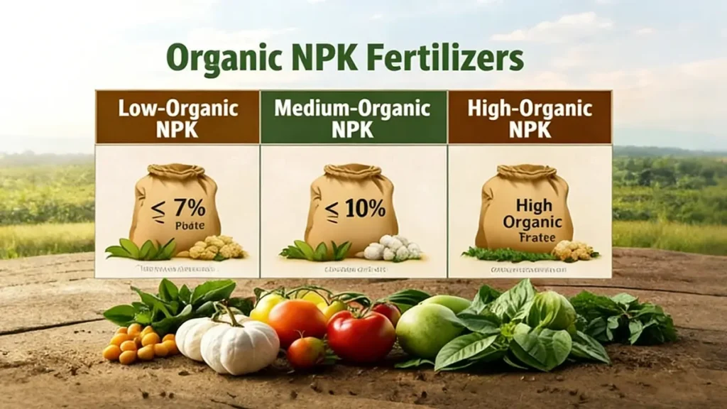 Organic NPK Fertilizers Low Medium High organic