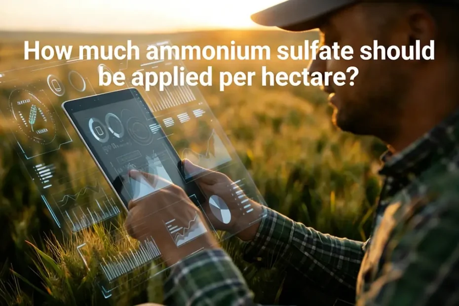 ammonium sulfate fertilizer application per hectare in large-scale agriculture