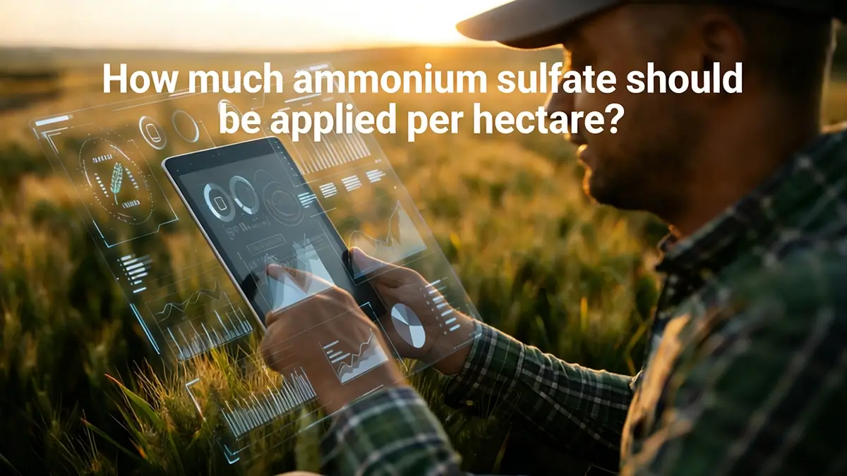 ammonium sulfate fertilizer application per hectare in large-scale agriculture