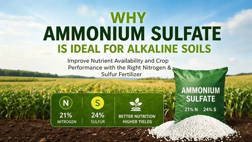 Ammonium sulfate fertilizer improving nutrient availability and crop performance in alkaline soils